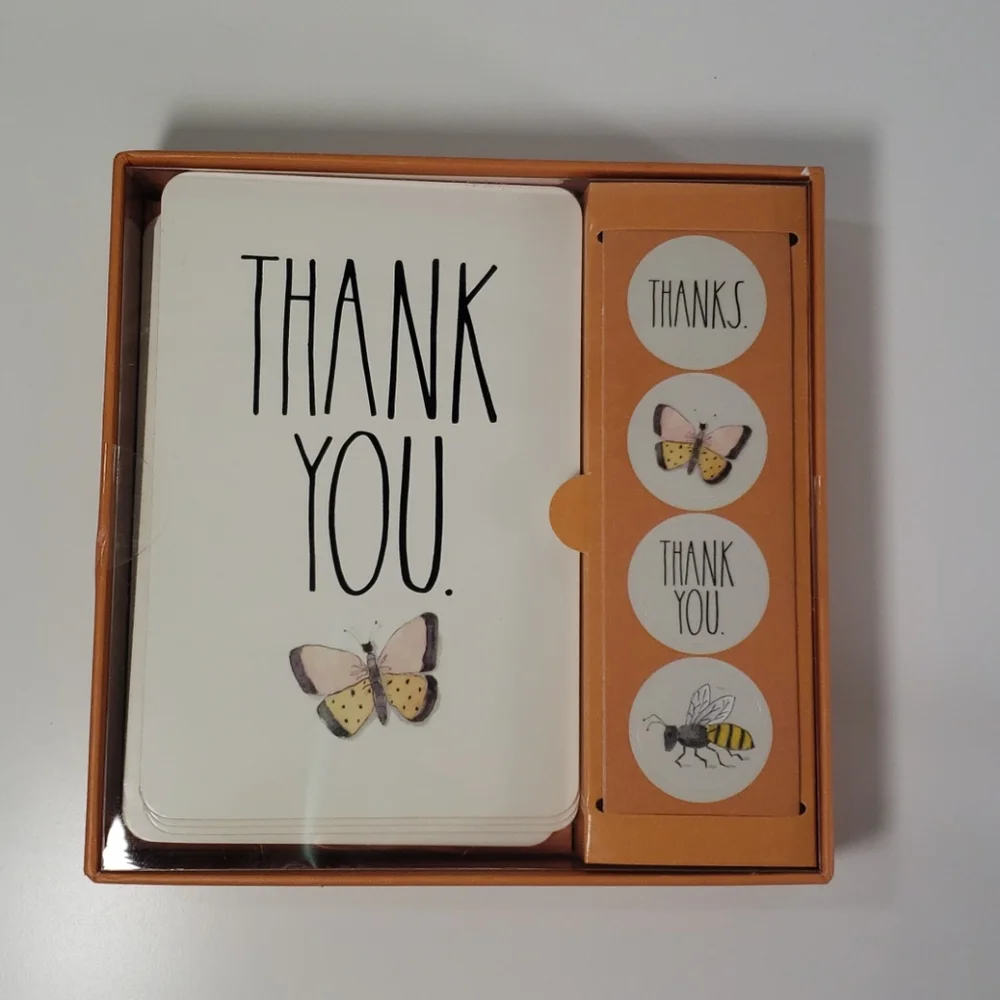 Rae Dunn Butterfly Thank You Cards & Stickers